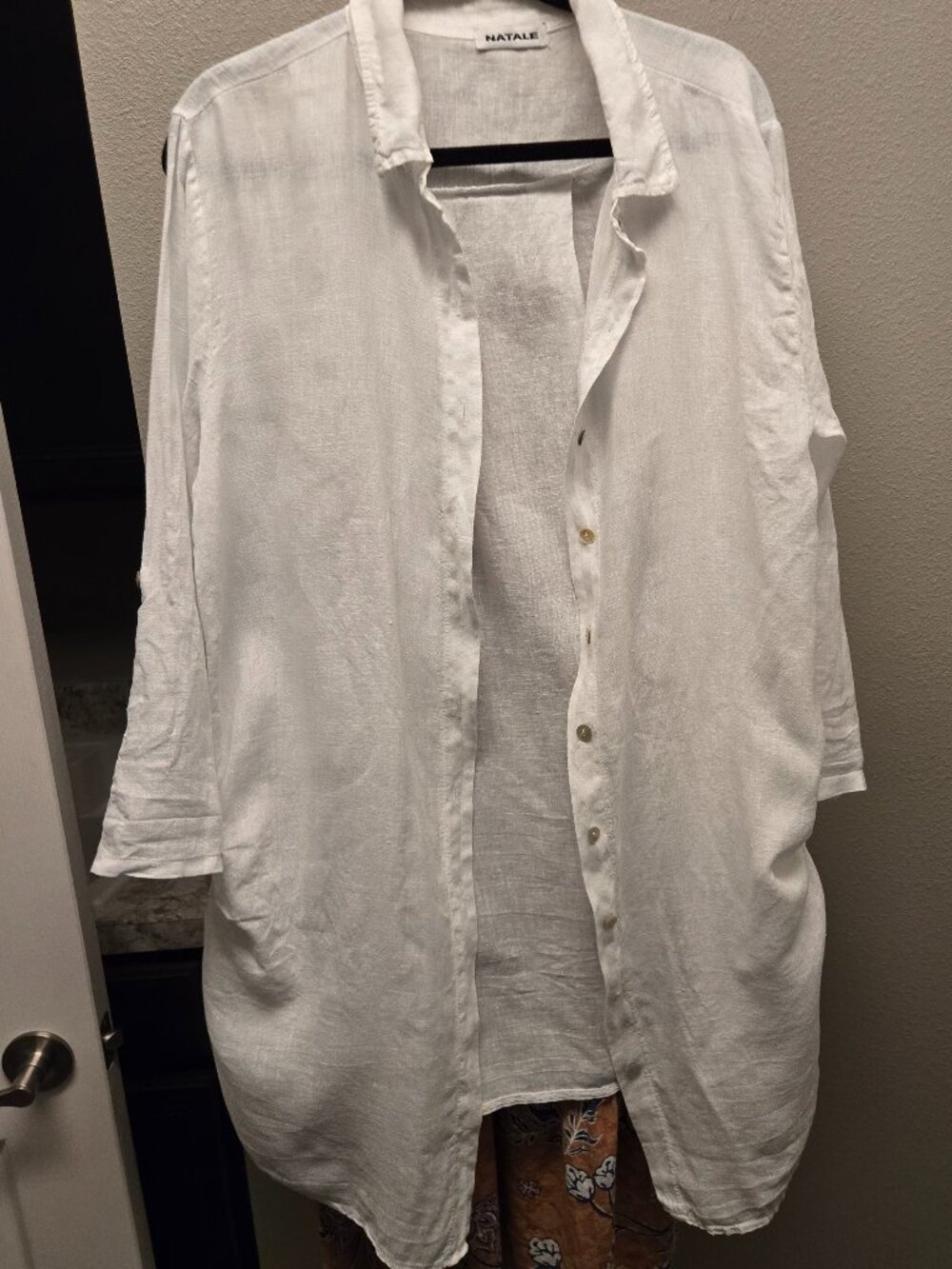 Italian Linen Oversized Shirt / Swimsuit Cover-Up